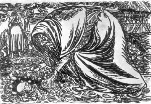 Kindertod : Kindertod. Holzschnitt; 23,8 x 36 cm (Bildfeld) (1919; E. Barlach)