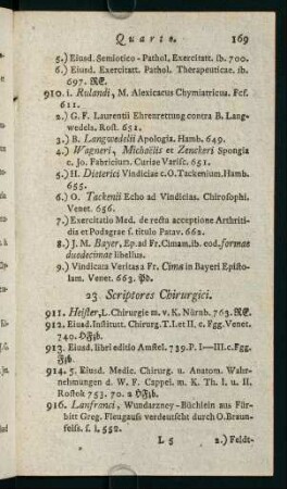 169-195, 23. Scriptores Chirurgici - 25. Historia Naturalis