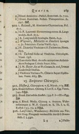 169-195, 23. Scriptores Chirurgici - 25. Historia Naturalis