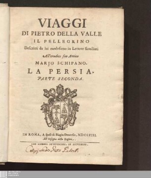 Parte Seconda: La Persia