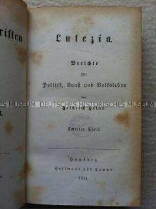 Teilsammlung der Werke von Heinrich Heine, Bd. 3