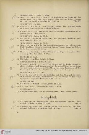 Kleinplastik (Nr. 556-567)