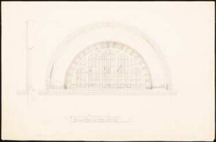 Viehmarkt und Schlachthof, Berlin Bebauungsplan Ackerstraße/ Brunnenstraße von 1862: Projekt II: Börsengebäude Glasfenster
