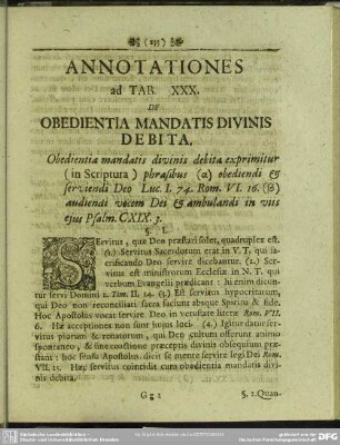 Annotationes ad Tab. XXX. De Obedientia Mandatis Divinis Debita