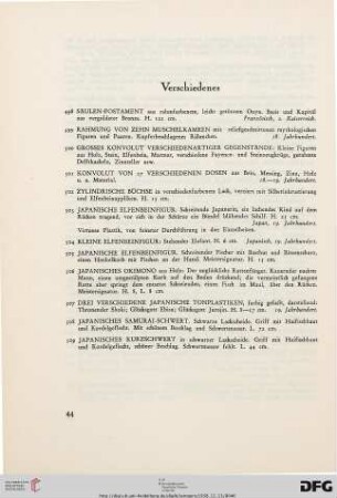Verschiedenes (Nr. 498-509)