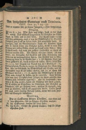 [Am dreizehnten Sonntage nach Trinitatis ... Am fünf u. zwanzigsten Sonnt. nach Trinitatis.]