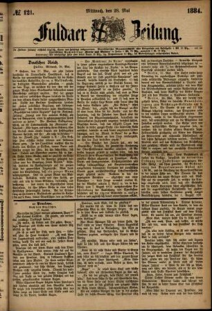 Ausgabe vom Mittwoch, den 28. Mai 1884.