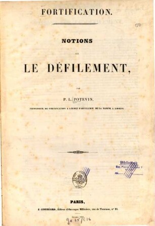 Fortification : notions sur le défilement