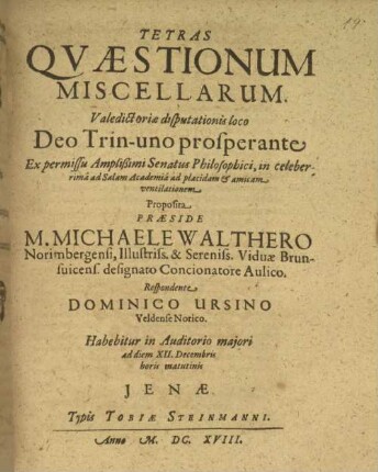 Tetras quaestionum miscellarum