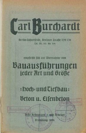 Stempel: Gross-Lichtenfelde. Volksbücherei ; [...]