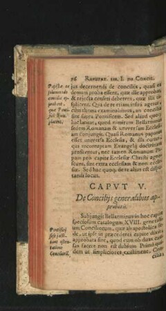 Caput V. De Conciliis generalibus approbatis.