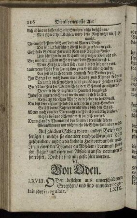 VI. Von Oden.