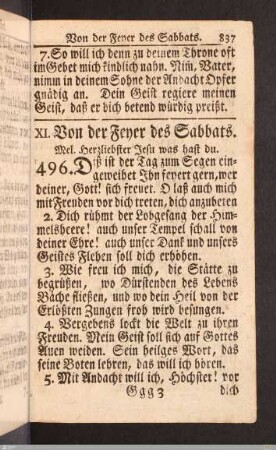 Von der Feyer des Sabbats.