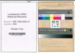 Entnazifizierung Fritz Wrubel , geb. 24.06.1902 (Schiffsfuehrer)