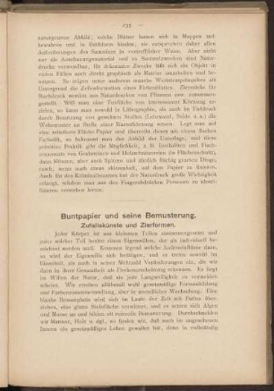 Buntpapier und seine Bemusterung.