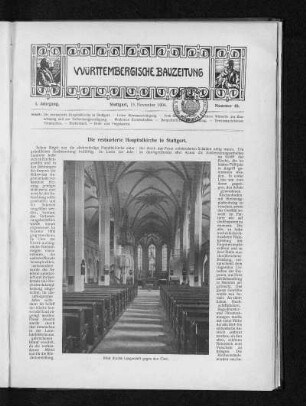Die restaurierte Hospitalkirche in Stuttgart