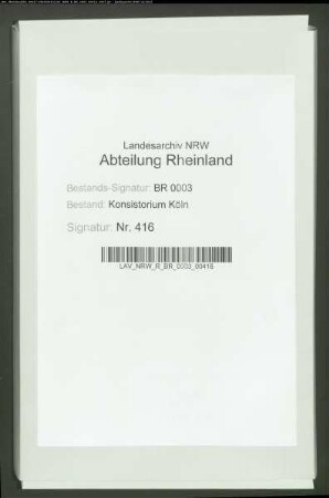 Erteilung der Dispensationen in Ehesachen. Specialia