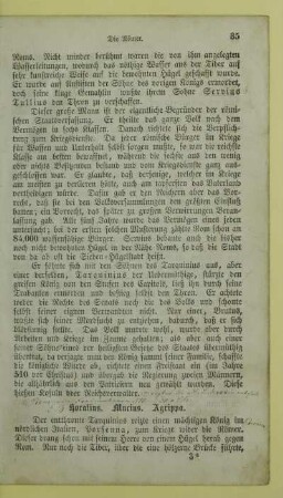 Horatius. Mucius und Agrippa