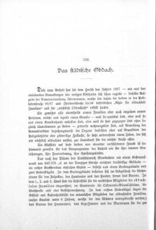 XIII. Das städtische Obdach