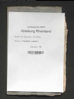 Bruchstück eines Lehnregister.