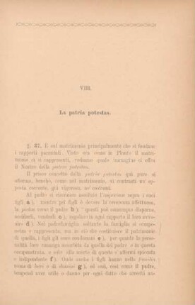 VIII. La patria potestas