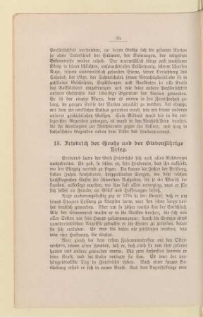 15. Friedrich der Große und der Siebenjährige Krieg