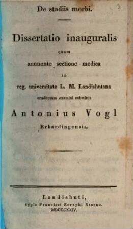 De stadiis morbi : diss. inaug.