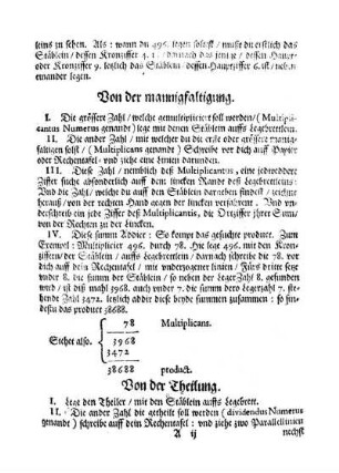 Von der Theilung.