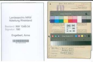 Entnazifizierung Anna Engelbert , geb. 16.05.1903 (Krankenschwester)
