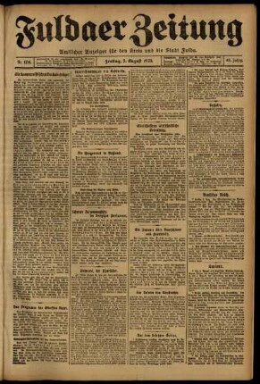 Ausgabe vom Freitag, den 05. August 1921.