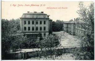 Dresden. Königlich Sächsisches 1. Train-Bataillon Nr. 12 Offizierskasino und Kaserne