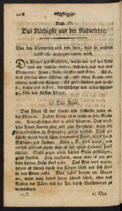 Kap. IV. Das Nöthigste aus der Naturlehre