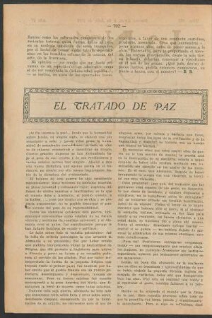 El tratado de paz