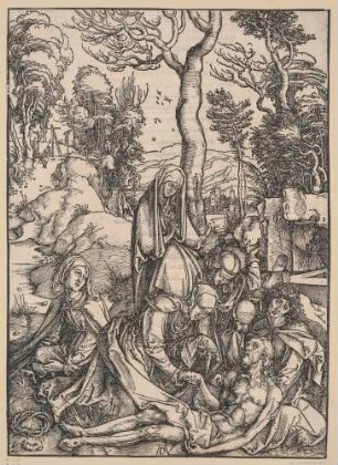Große Passion, Blatt 9: Die Beweinung Christi