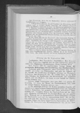 Sitzung am 25. September 1888.