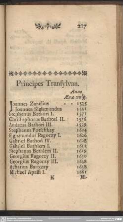 Principes Transylvan