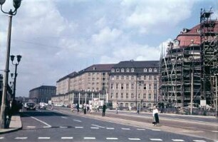Dresden. Blick vom Pirnaischen Platz in die Wilsdruffer Straße