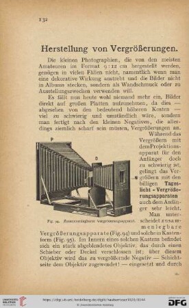 Herstellung von Vergrößerungen