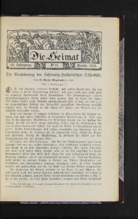 No. 11. Novbr. 1912.