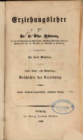 Erziehungslehre, 1,1. Geschichte der Erziehung