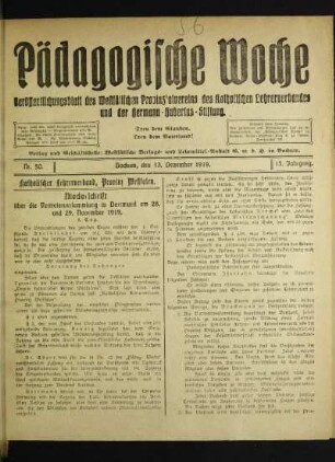 Katholischer Lehrerverband, Provinz Westfalen : Niederschrift über die Vertreterversammlung in Dortmund am 28. und 29. November 1919 ; 2. Tag