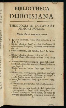1-31, Biblia Sacra eorumve partes - Interpretes & Commentatores in S. Scripturam