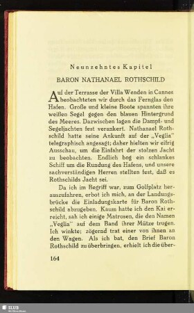 Neunzehntes Kapitel: Baron Nathanael Rothschild