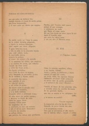 Al mar : A Francisco Castro