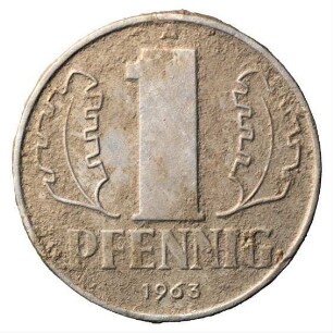 Fundmünze, Pfennig, 1963