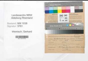 Entnazifizierung Gerhard Wernisch , geb. 26.09.1908 (Polizist)