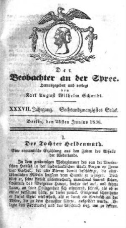 26. Stueck, 25. Juni 1838