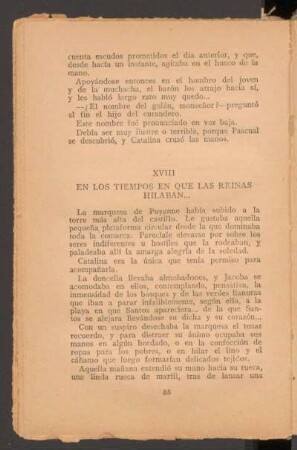 XVIII - En los tiempos en que las reinas hilaban...
