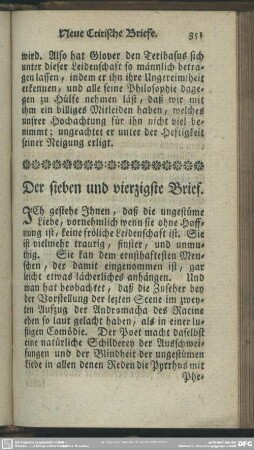 Der sieben und vierzigste Brief