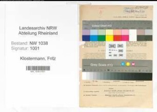 Entnazifizierung Fritz Klostermann , geb. 13.11.1891 (Steuerhelfer)